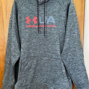 Under Armour Gray Hoodie with Neon Pink Accents